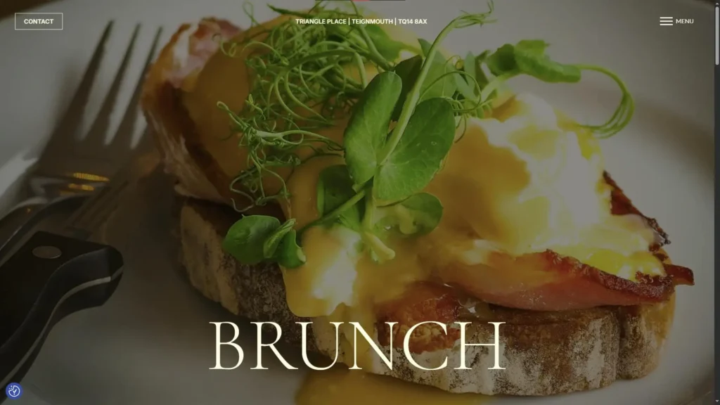A screenshot of one of our website development projects that we did for Brunch café in Teignmouth.