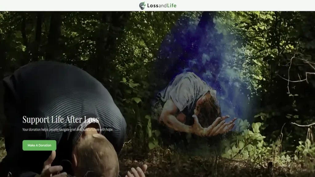 We set up donation landing pages for the charity LossandLife.